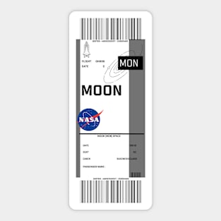 Moon boarding pass Sticker